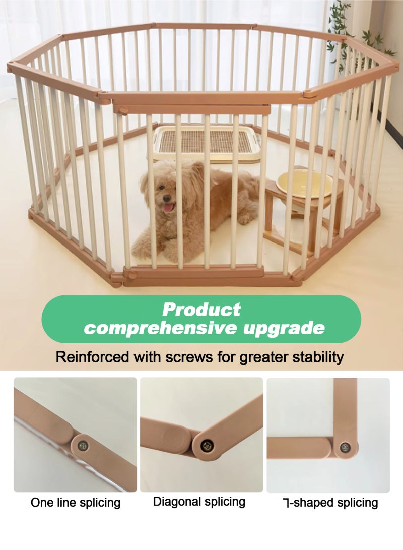 URbazaar 36.6 in(H) Decorative Pets Fence with Gate,8 Panels Total 24.4 Ft(L) Heavy Duty Iron Animal Barrier Fence for Yard,Suitable for Indoor Pet Or Outdoor Dog Fencing, Border Fenc - Image 5